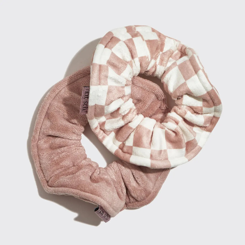 Towel Scrunchies - Terracotta Checker