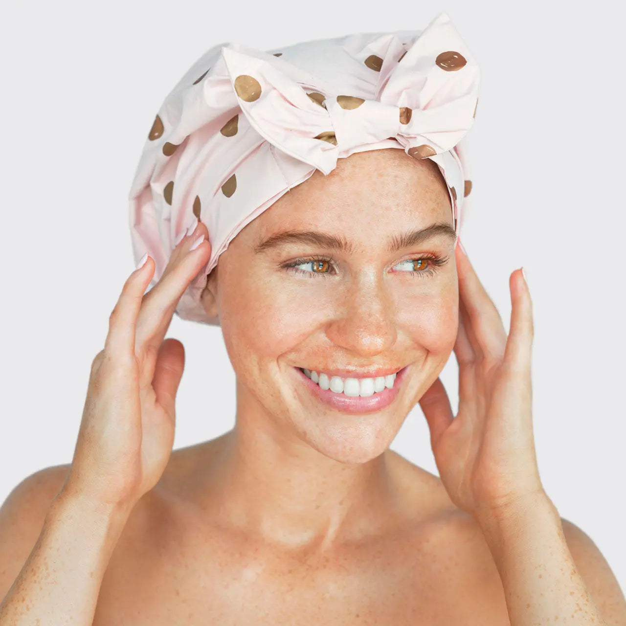 Shower Cap Blush Dot Socoh Salon